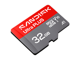 Tarjeta Micro SD - SANDISK Ultra PLUS, 32 GB, 130 MB/s, UHS-I, V10, A1, C10, Adaptador SD, Full HD, Gris