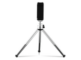 Mini trípode - Hama Fancy 2en1, Para Móviles y Cámaras, Plata