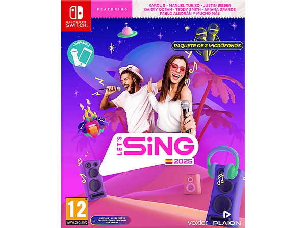 Nintendo Switch Let's Sing 2025 + 2 micrófonos 125834