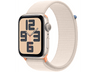 APPLE Watch SE (2023), GPS, 44 mm, Caja de aluminio blanco estrella, Vidrio delantero Ion-X, Correa Sport Loop blanco estrella