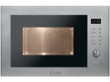 Microondas integrable - Candy MIC25GDFX, Grill, 900W, 10 programas niveles, 25l, Sin marco, Plato giratorio 31.5cm, Inox