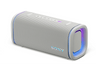 Altavoz inalámbrico - Sony ULT FIELD 5 (SRSULT50W), Bluetooth portátil, ULT POWER SOUND, 25 h, IP67, Resistente al agua, Correa, Con luces, Blanco