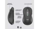 Ratón inalámbrico - Logitech Signature M650, Para manos grandes/zurdos, Bluetooth, Accesos directos, Personalizable, Bluetooth, USB, Negro