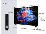TV LED 43 - TCL 43P6K, UHD 4K, AiPQ, Smart TV, DVB-T2, Smart TV, 60 Hz, Negro