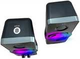 Altavoces con cable - Woxter Big Bass 95 RGB, Audio jack de 3.5mm, USB, Conector de audio adicional, 20W, Negro