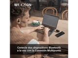 Auriculares True Wireless - Sony WFC710NP, Cancelación de ruido (Noise cancelling), Estuche carga rápida (40h), Inalámbricos, ANC, Bluetooth, Rosa