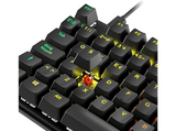 Teclado gaming - NEWSKILL Serike V2 TKL, USB tipo A, extraible, Teclas iluminadas, Con rueda de volumen, Negro