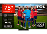 TV QD-Mini LED 75 - TCL 75C6K PRO, UHD 4K, TCL AiPQ Processor, Smart TV con Google TV, Dolby Vision-Atmos, Negro