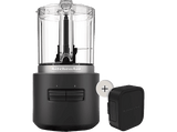 Picadora - KitchenAid 5KFCR531BM, Inalámbrico, Portátil, 12 V, 1.18 l, 2 Velocidades, 25 min de Funcionamiento, Negro