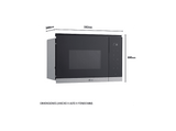 Microondas con grill integrable - LG MG7Z2593D, 900 W, 8 niveles, 25 l, Cristal negro