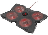 Soporte de refrigeración - Trust GXT 278, Para portátil de 17.3, Negro y rojo