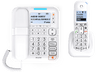 Teléfono - Alcatel XL785 COMBO, Inalámbrico y con cable, Contestador, Bloqueo de llamadas, Agenda 100 contactos, Manos libres, Audio-Boost, Blanco