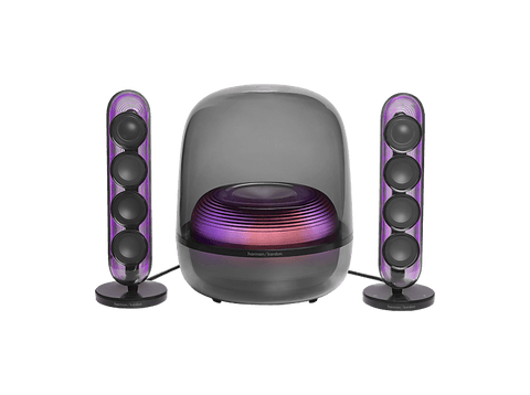 Altavoz bluetooth - Harman Kardon SoundSticks 5, 190W RMS, Bluetooth, Conectividad HDMI ARC, Negro