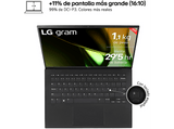 Portátil - LG 14ZD90S-G.AX75B, 14 WQXGA, Intel® Core™ Ultra 7-155H, 16 GB RAM, 512 GB SSD, Arc™ GPU, Sin sistema operativo