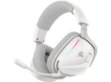 Auriculares gaming - Corsair VOID WIRELESS v2, Circumaurales, Conexión Inalámbrica de 2,4 GHz, Bluetooth, Dolby Atmos® Spatial Audio, Blanco
