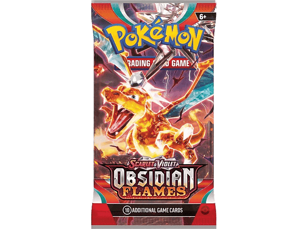 Juego - Magicbox Pokémon: Scarlet & Violet 3: Llamas Obsidianas (Sobre 10 Cartas) (Inglés)