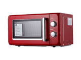 Microondas - ok. OMW 1225 R, 700W, 6 Niveles de Potencia, 20l, Función Descongelar, Control Mecánico, Rojo
