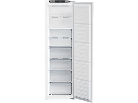 Congelador vertical - Beko BFNA247E40SN, 220 l, 177.5 cm, Integrable, No Frost, Blanco