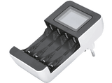 Cargador de pilas - Hama 00223552, Compatible con Pilas AA y AAA, 240 V, Piloto control de carga, Negro