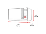 Microondas con grill - Hisense H20MOWP1HG, 1250 W, 5 Niveles de potencia, 20 l, Descongelación, Control Mecánico, Blanco