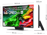TV QNED 43 - LG 43QNED87A6D, UHD 4K, Procesador Inteligente α7 AI Processor 4K Gen8, Smart TV, DVB-T2 (H.265), Ashed Blue