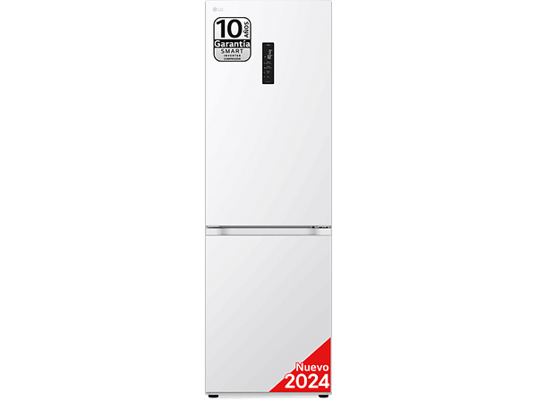 Frigorífico combi - LG GBV3100ESW, No Frost, 186 cm, 344 l, Blanco