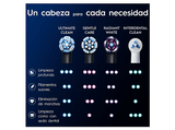 Recambio para cepillo dental - Oral-B iO Ultimate Clean, Pack de 6 unidades, Negro