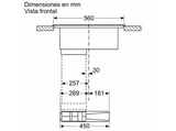 Placa inducción con extractor integrado - Bosch PVQ731H26E, Serie 6, 4  Zonas, 2 zonas Flex, 9, Función CombiInducción, PerfectFry Plus, 70 cm, Negro
