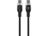 Cable adaptador - Hyper HJ4011BKGL, Universal, Silicona, 1.5m, 60 W, 480 Mbit/s, USB-C a USB-C, Negro