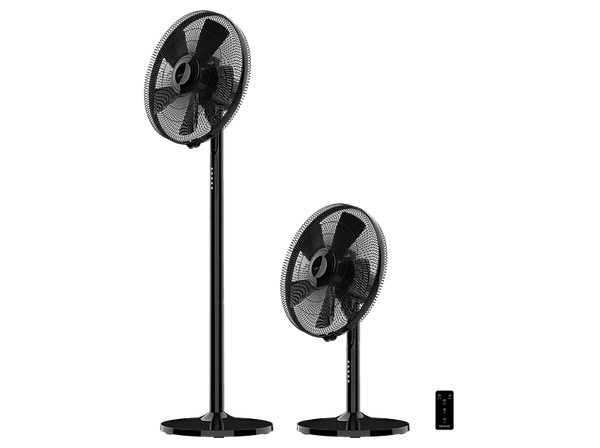 Ventilador de pie - Cecotec EnergySilence 555 2in1 Smart XL, 55 W, Motor de cobre, 16" (40cm), 5 aspas, Mando, Temporizador 7h, Oscilación 60º, Negro