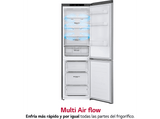 Frigorífico combi - LG GBP61DSPGN, No Frost, 186 cm, 374 l, DoorCooling+™, Inox grafito