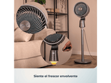 Ventilador de pie - Cecotec EnergySilence 1500 Cyclone Chantal, Circulador de aire, 50 W, Oscilación, Temporizador 12 h, Luz LED, Gris