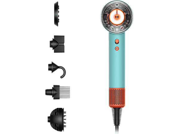 Secador - Dyson Supersonic Nural™, Accesorios inteligentes, 4 Niveles temp, Pátina cerámica/Topacio