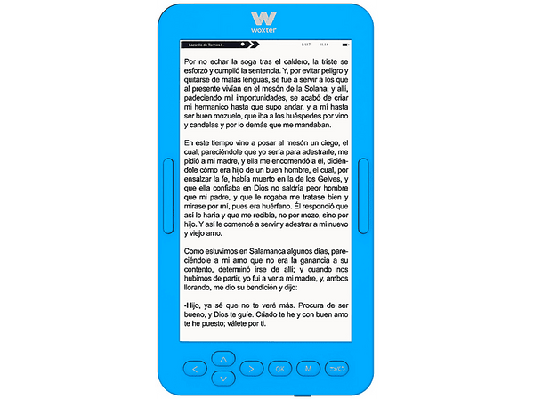 eBook - Woxter Scriba 195 S, 4.7", 4 GB, 950x540, 16 Niveles de Gris, Micro-USB, Azul