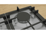 Placa de gas - Bosch PCS7A5I90, 5 zonas, 30 cm zona grande, Gas natural, 75 cm, Acero inoxidable