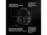 Auriculares gaming - Logitech G Pro X3 Lightspeed, Inalámbrico, BT-USB, Micrófono, Ecualizador, Personalizable, Transductores 50mm, PC-Mac, PS5, Negro