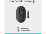 Ratón inalámbrico - Logitech Pop, 4000 ppp, Easy-Switch, Bluetooth, SmartWheel, Botones personalizables, Tecnología Silent Touch, PC-Mac, Negro