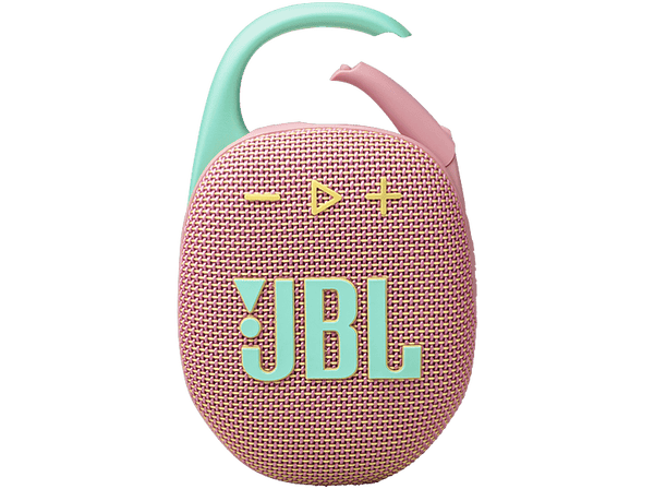 Altavoz inalámbrico - JBL Clip 5, 7 W, Bluetooth, 12 h Autonomía, Resistente al Agua, Wireless, Pink
