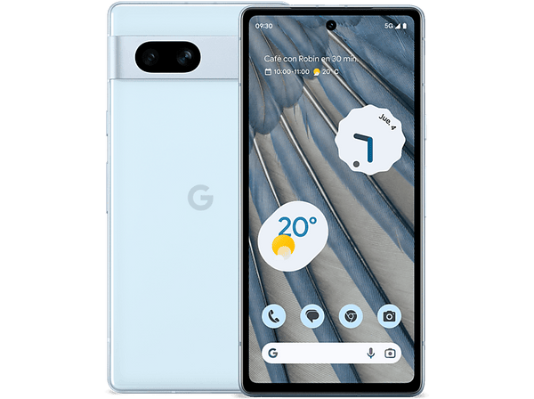 Móvil - Google Pixel 7a, Azul claro, 128 GB, 8 GB RAM, 6.1 " OLED Full HD+, Google Tensor G2, 4.385 mAh, Android