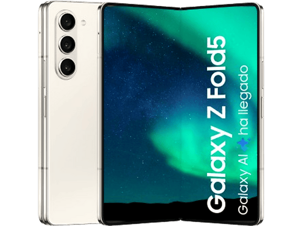 Móvil - Samsung Galaxy Z Fold5 5G, 512GB, 12GB RAM, Crema, 7.6" QXGA+, Plegable, Qualcomm Snapdragon, 4400 mAh, Android 13