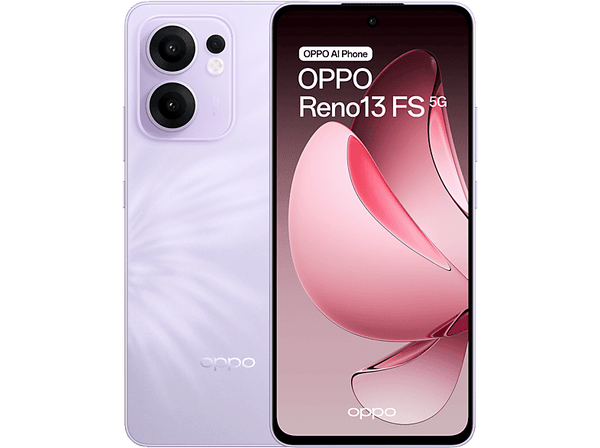 Móvil - OPPO Reno13 FS, Plume Purple, 512 GB, 12 GB RAM, 6.67" FHD+, Snapdragon 6 Gen 1, 5800 mAh