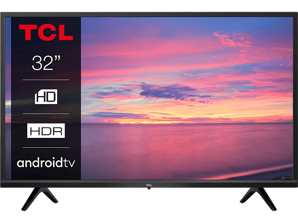 TV LED 32" - TCL 32S5200, HD-ready, Quad Core, Smart TV, DVB-T2 (H.265), Android, Negro