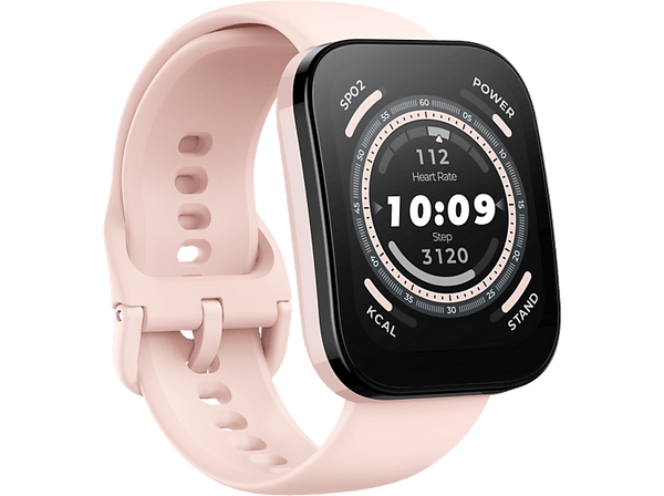 Smartwatch - Amazfit BIP 5, 22 mm, Pantalla 1,91", Llamadas Bluetooth, +120 Modos deporte, Rosa