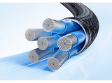 Cable USB - Baseus Dura, Tipo-C a Tipo-C, 100 cm, 240W, Carga rápida, Ultrarresitente, Negro y Dorado