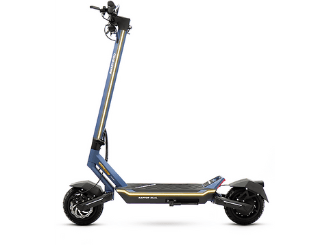 Patinete eléctrico - smartGyro Raptor Dual EVO, Potencia Nominal y Máxima 1000W, Doble Motor, Carga máx. 110 kg, 16000 mAh, 25 km/h, Azul
