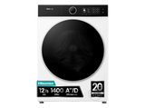 Lavadora secadora - Hisense WD5I1245BWR, 12/8 Kg, iFIT, Wi Fi, Programa especial mascotas, Blanco