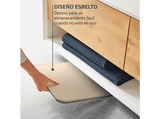 Báscula de baño - Rowenta Classic BS1900, 180 kg, Pantalla invisible con iluminación LED, Diseño plano, Apagado automático, Cristal templado, Oro