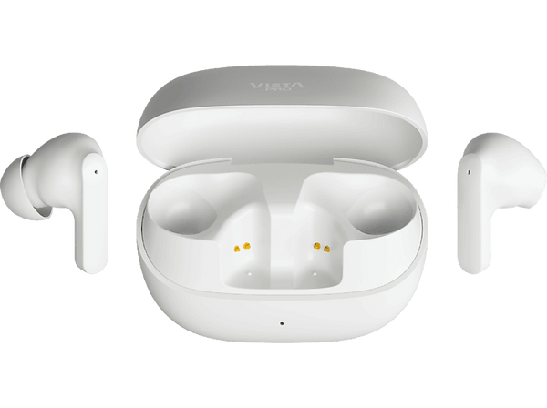 Auriculares True Wireless - Vieta Pro Dual 2, 33 h Autonomía, Intraurales, Bluetooth, USB-C, Micrófono, Blanco