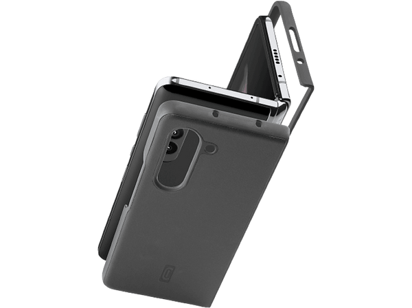 Funda - CellularLine FITDUOGALZFOLD5K, Para Samsung Galaxy Z Fold 5, Trasera, Antibacteriana, Negro