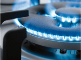 Placa de gas - Miele KM 2034 G, 5 zonas, Zona grande 12 cm, Gas natural, Función GasStop, 75 cm, Acero inoxidable